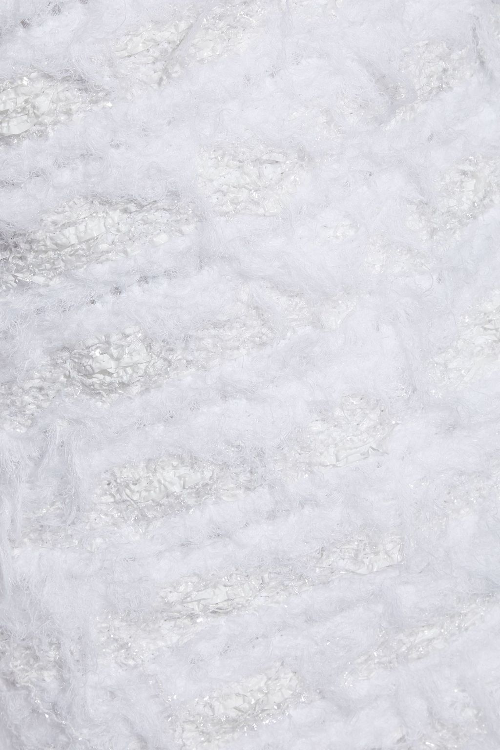 BALMAIN Frayed metallic bouclé-knit mini dress
