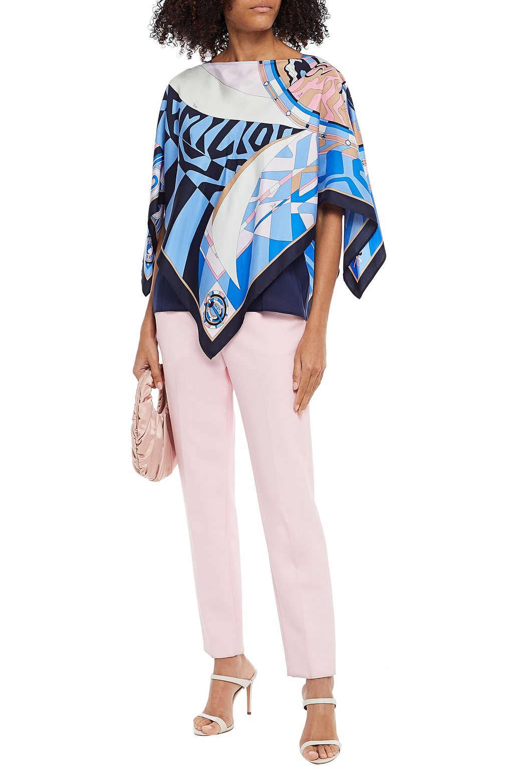 PUCCI Printed silk-twill top
