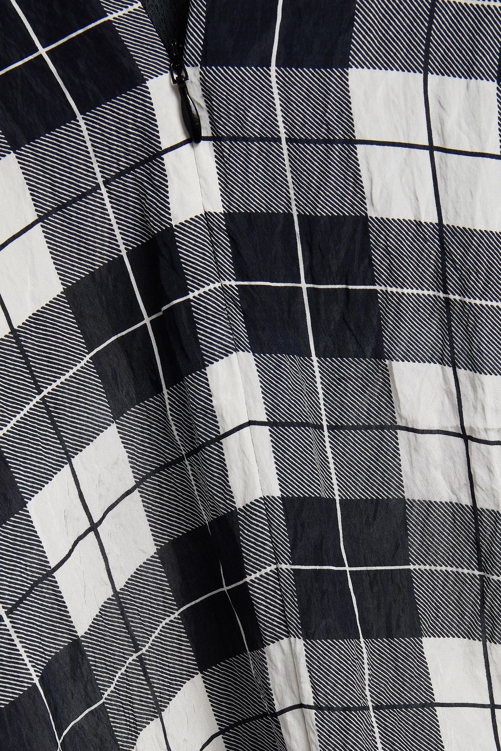 BAUM UND PFERDGARTEN Anamay crinkled checked satin midi dress
