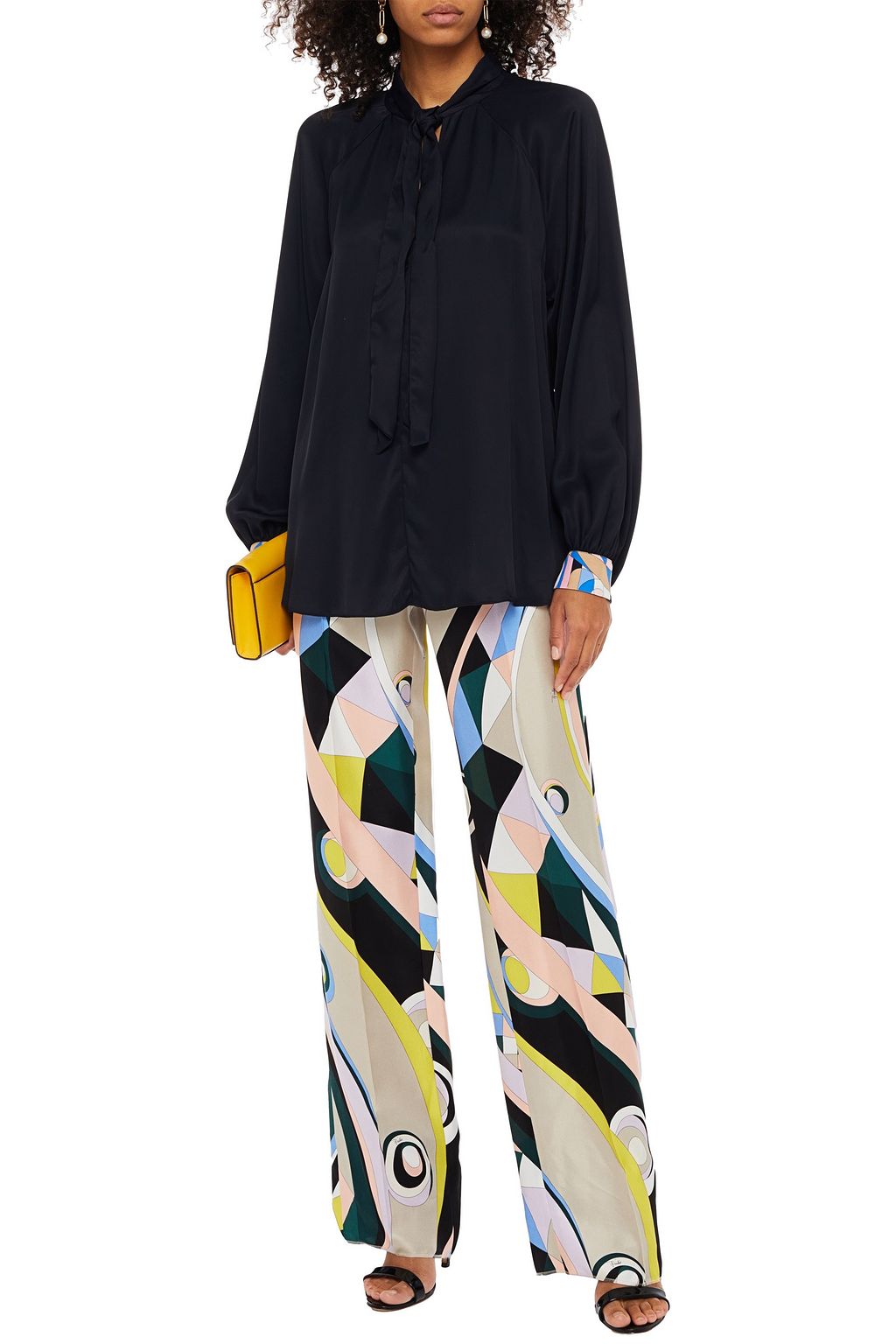 PUCCI Pussy-bow satin blouse