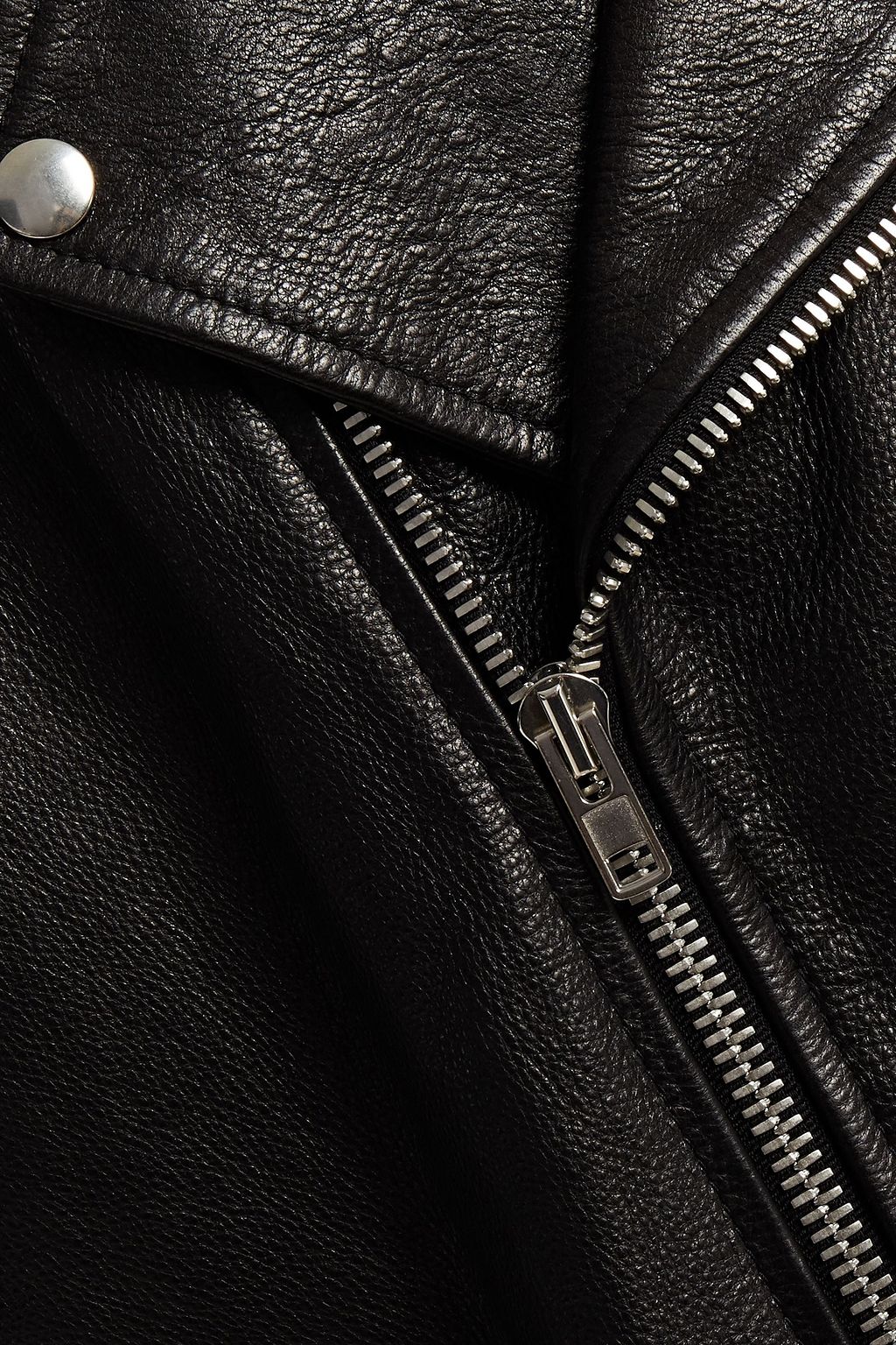 MAISON MARGIELA Silk-paneled cape-effect leather biker jacket