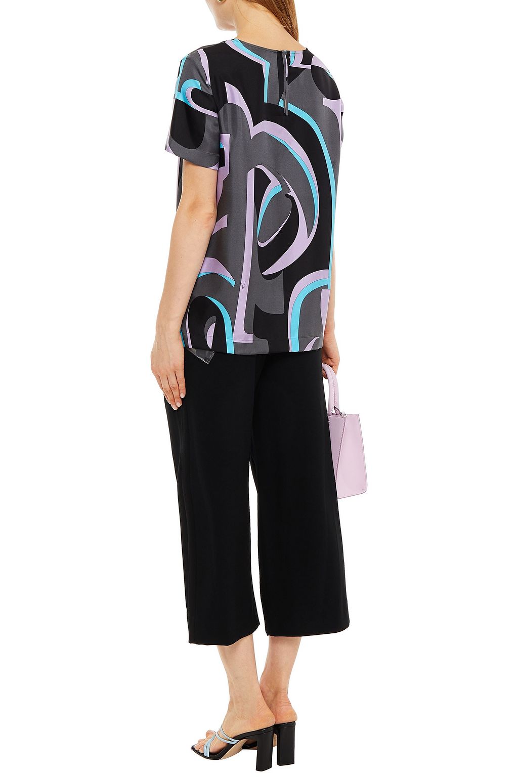 PUCCI Printed silk-twill top