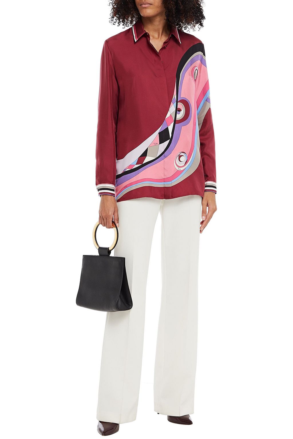 PUCCI Printed silk-twill shirt
