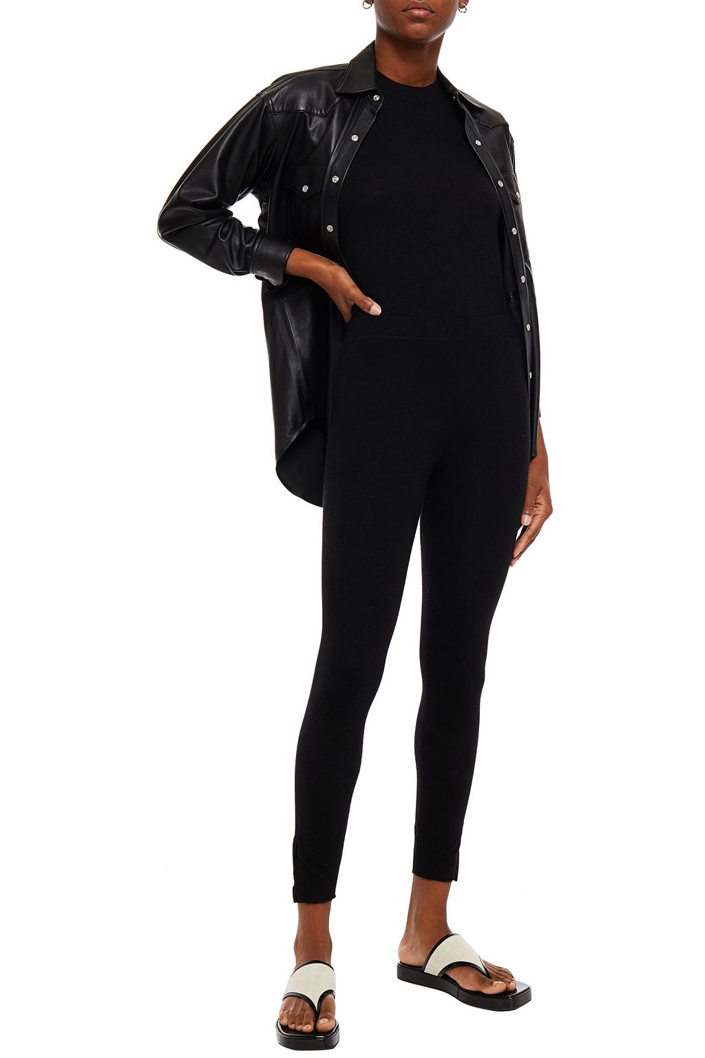LE KASHA Open-back ribbed cashmere bodysuit