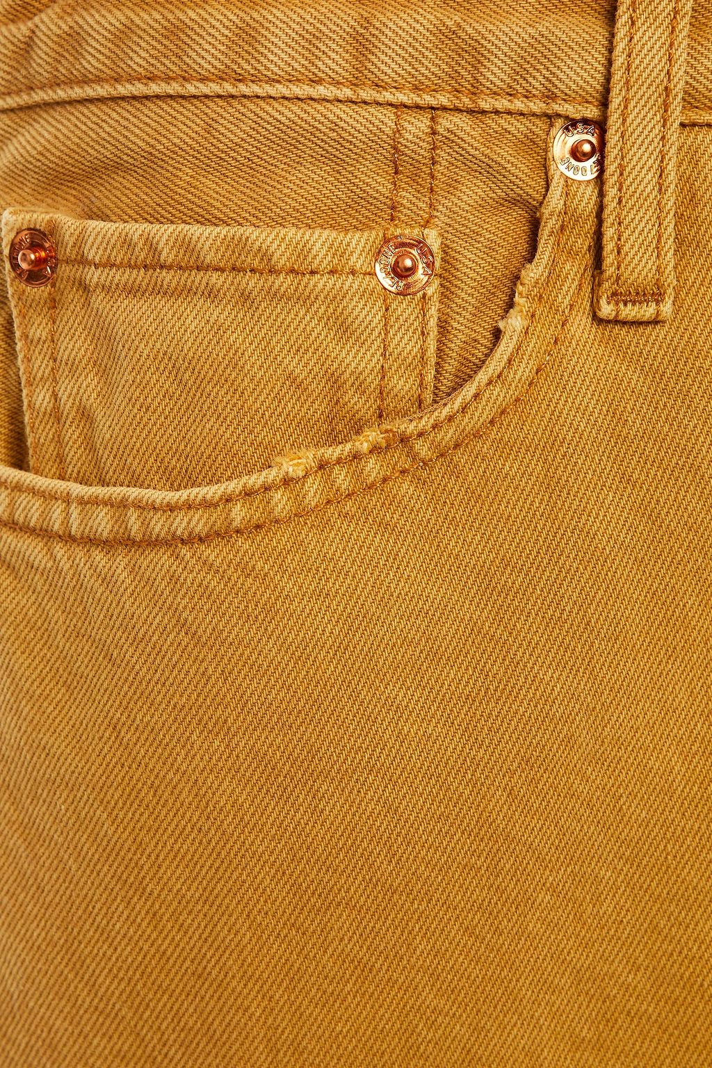 RE/DONE 70s distressed high-rise straight-leg jeans