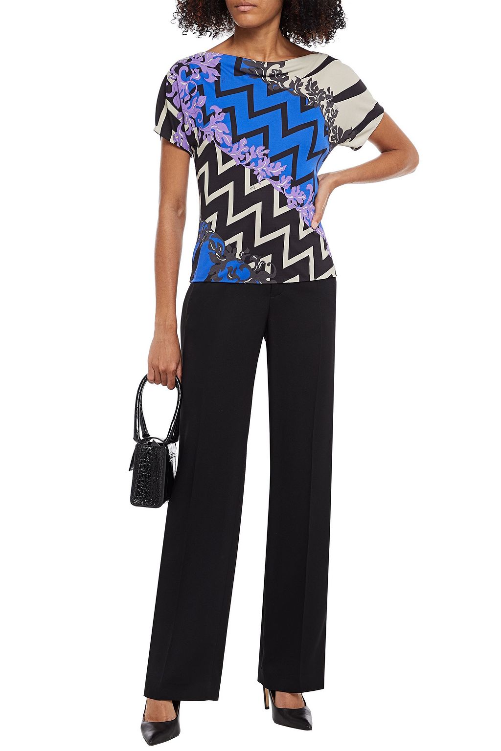 PUCCI Printed satin-jersey top