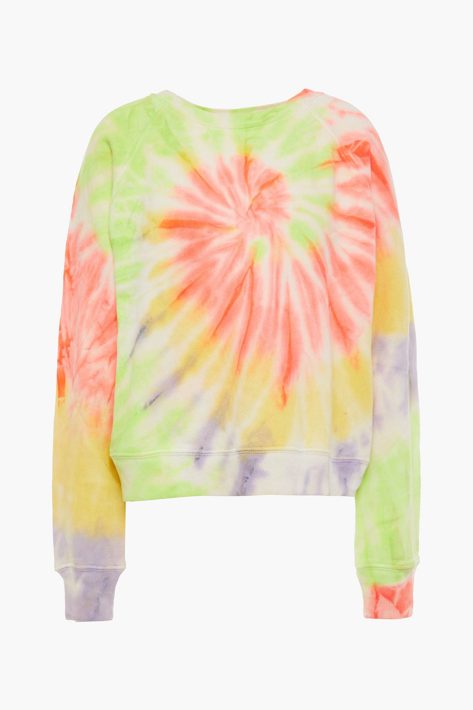 Tie-dyed cotton-fleece sweatshirt