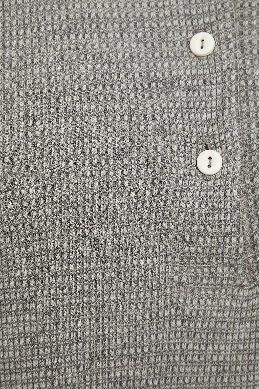 RE/DONE BY HANES Mélange waffle-knit cotton top