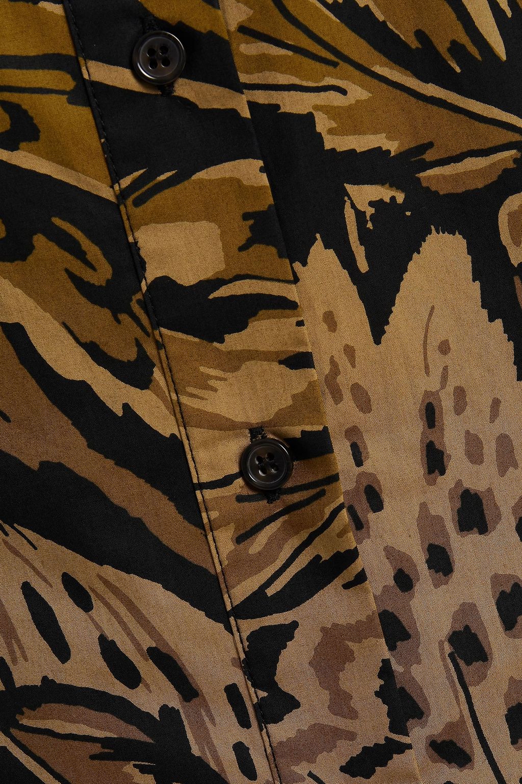 BAUM UND PFERDGARTEN Arlene leopard-print cotton-poplin midi shirt dress
