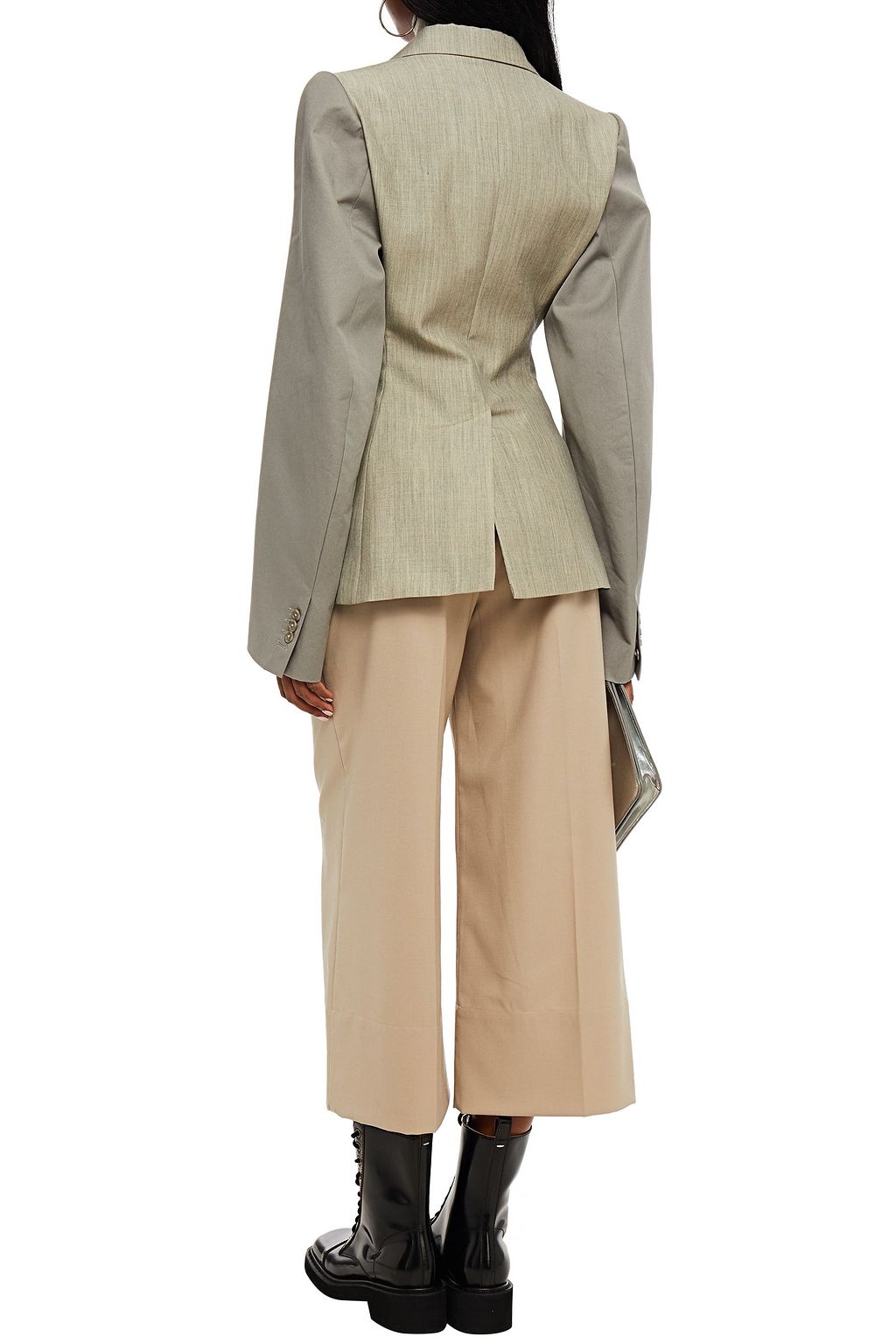 MAISON MARGIELA Cotton gabardine-paneled mohair and wool-blend blazer