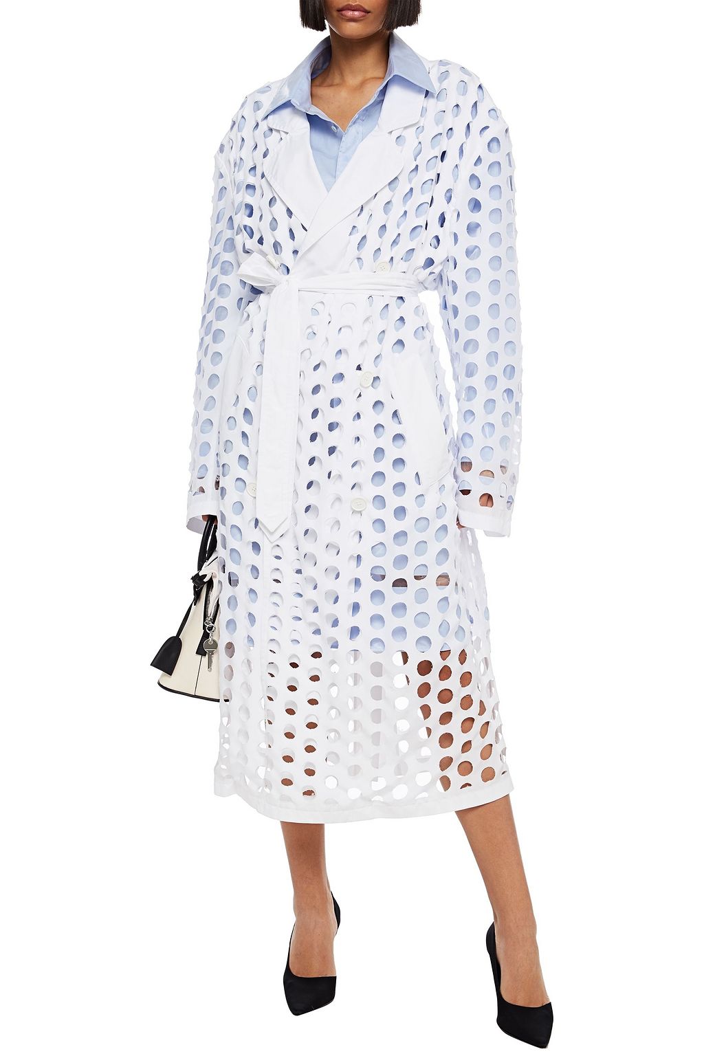 MAISON MARGIELA Laser-cut shell trench coat