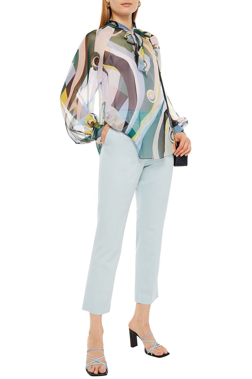 PUCCI Printed silk-voile blouse
