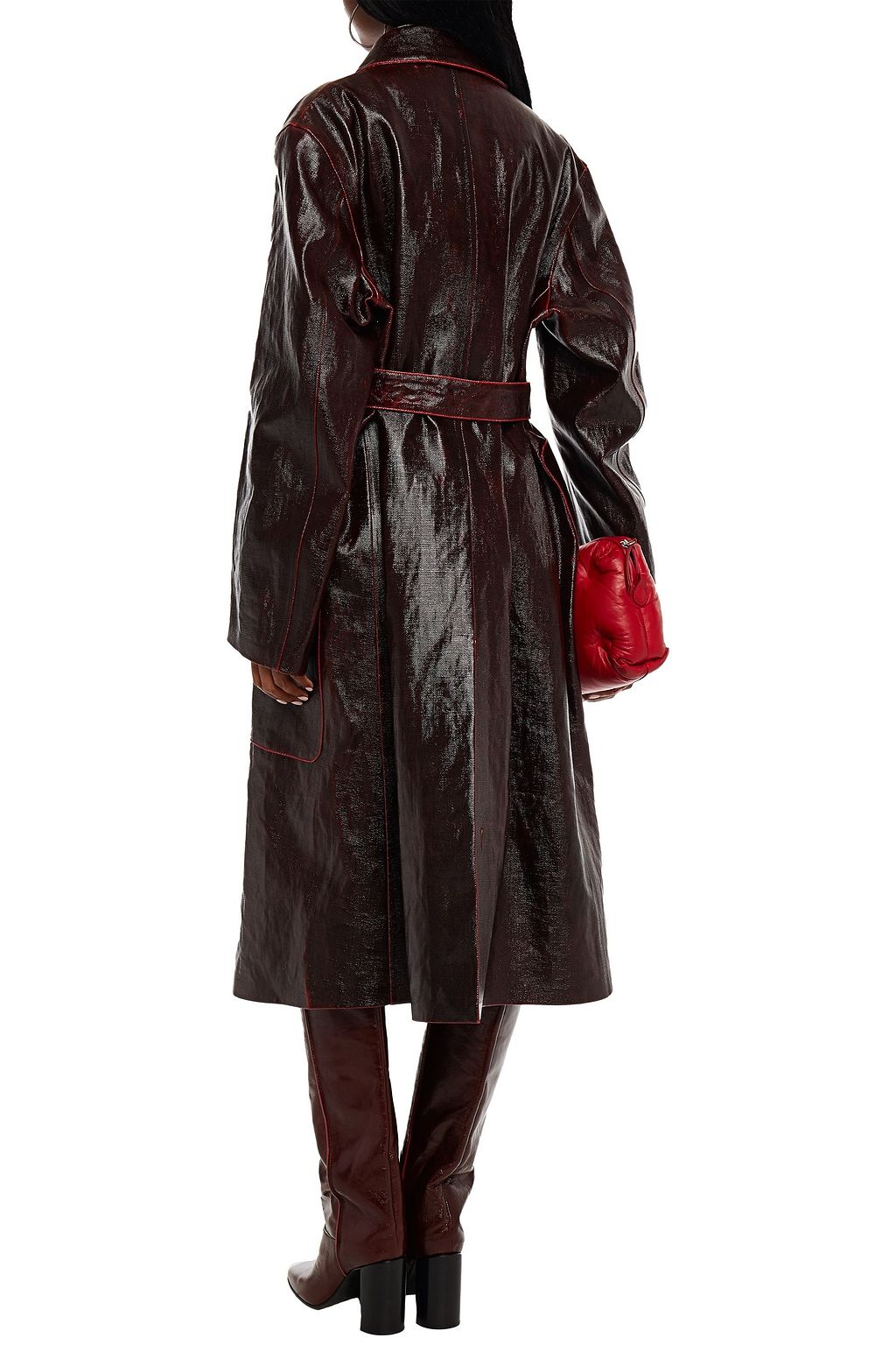 MAISON MARGIELA Belted coated linen-canvas coat