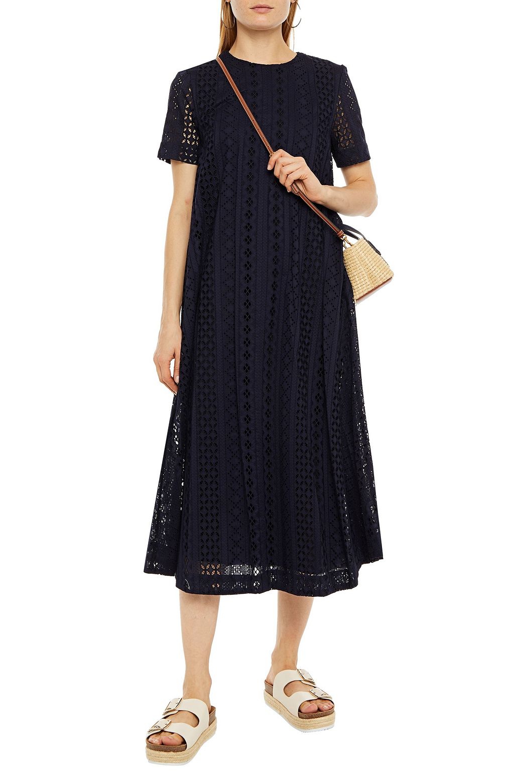 BAUM UND PFERDGARTEN Broderie anglaise cotton midi dress