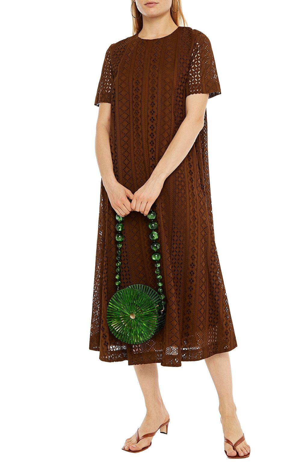 BAUM UND PFERDGARTEN Broderie anglaise cotton midi dress