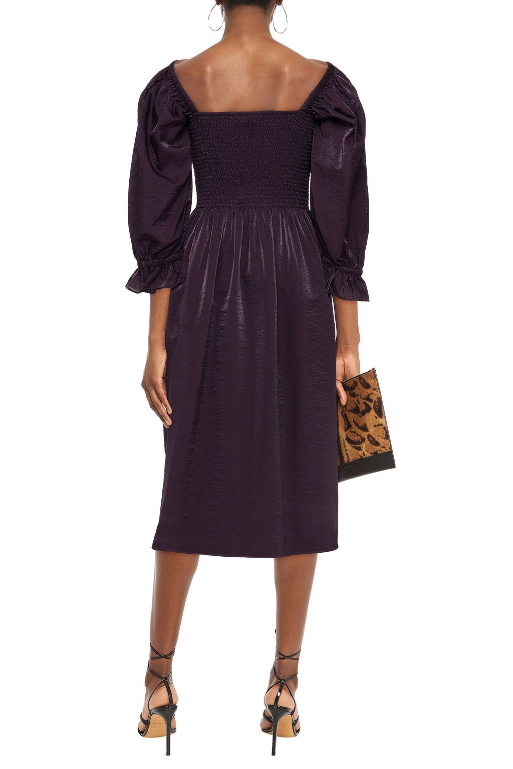 BAUM UND PFERDGARTEN Adanna shirred taffeta midi dress