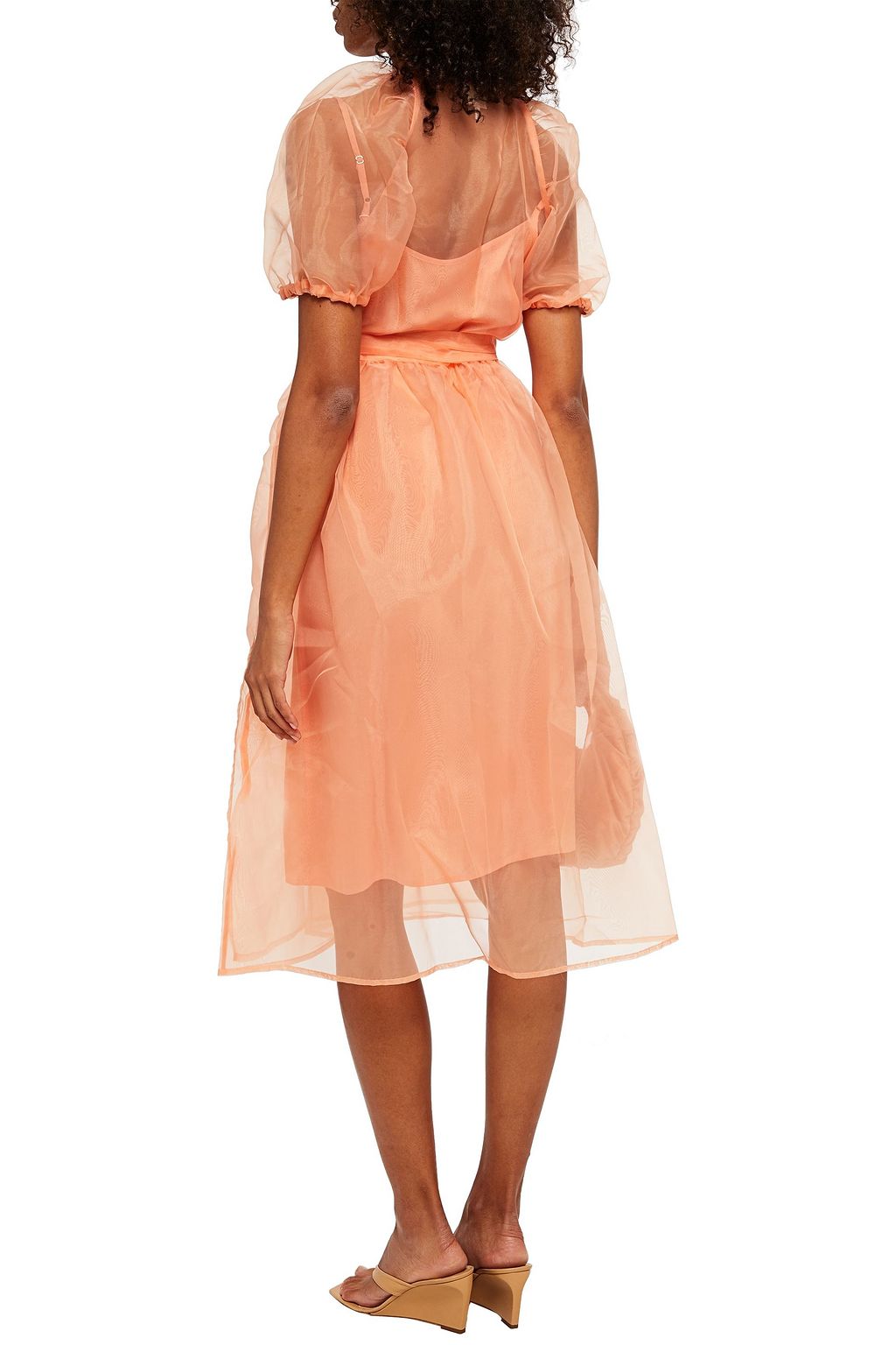BAUM UND PFERDGARTEN Adalaine gathered organza midi wrap dress