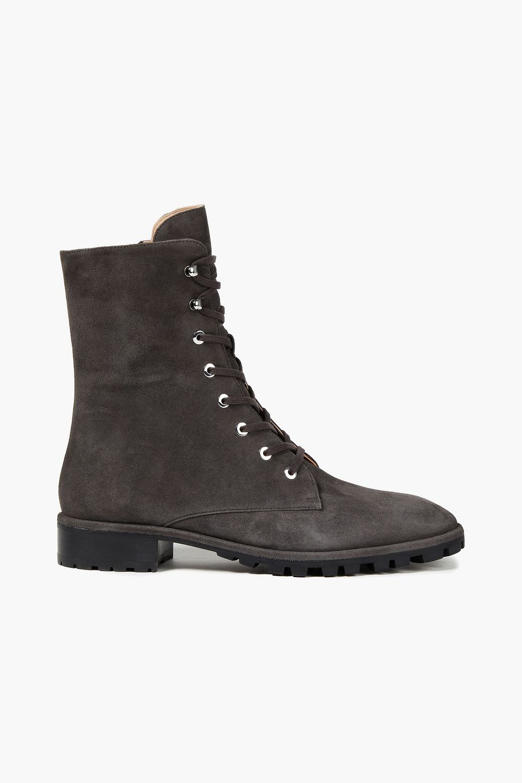 Stuart Weitzman Laine Suede Combat Boot - gazemoms