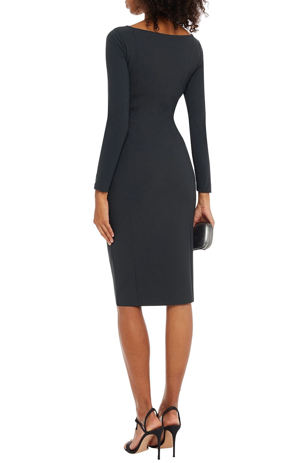 CHIARA BONI LA PETITE ROBE Ardesia stretch jersey-paneled scuba dress