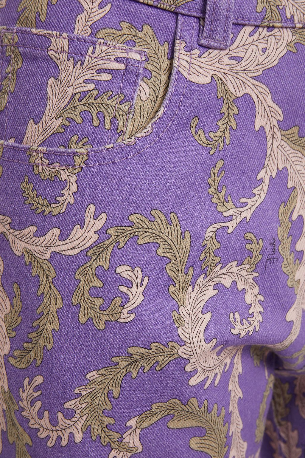 KOCHÉ X PUCCI Hoch sitzende Jeans mit geradem Bein und Print