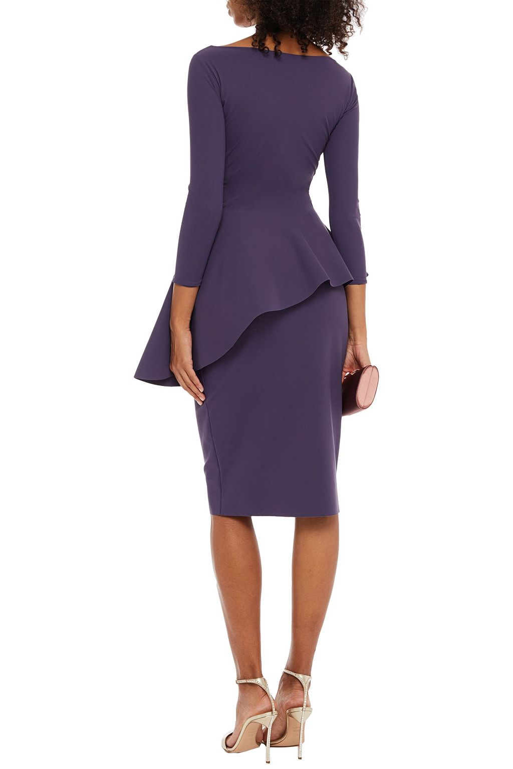 CHIARA BONI LA PETITE ROBE Gitana stretch jersey-paneled ruffled scuba dress