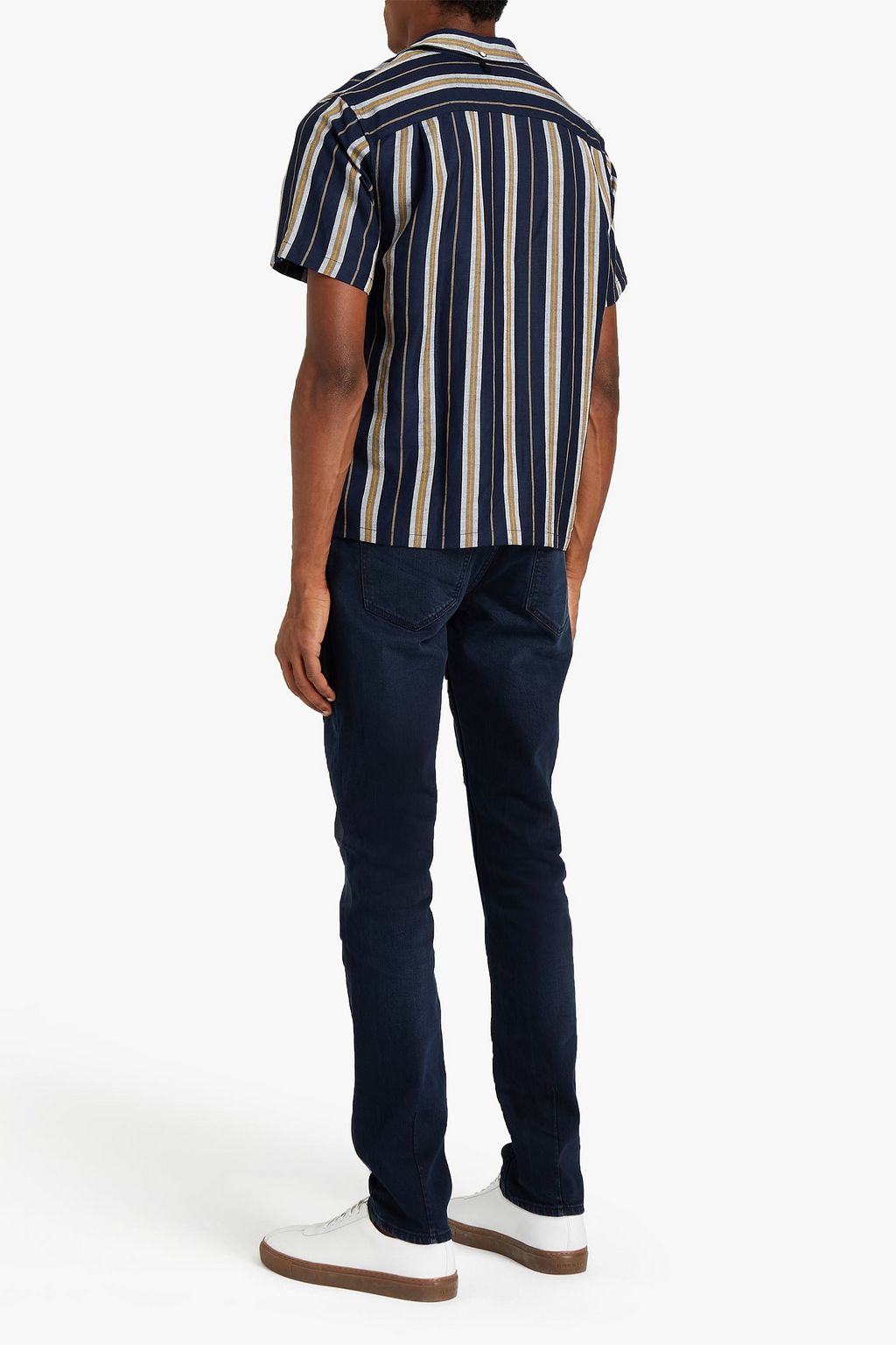 RAG & BONE Avery striped linen and cotton-blend shirt