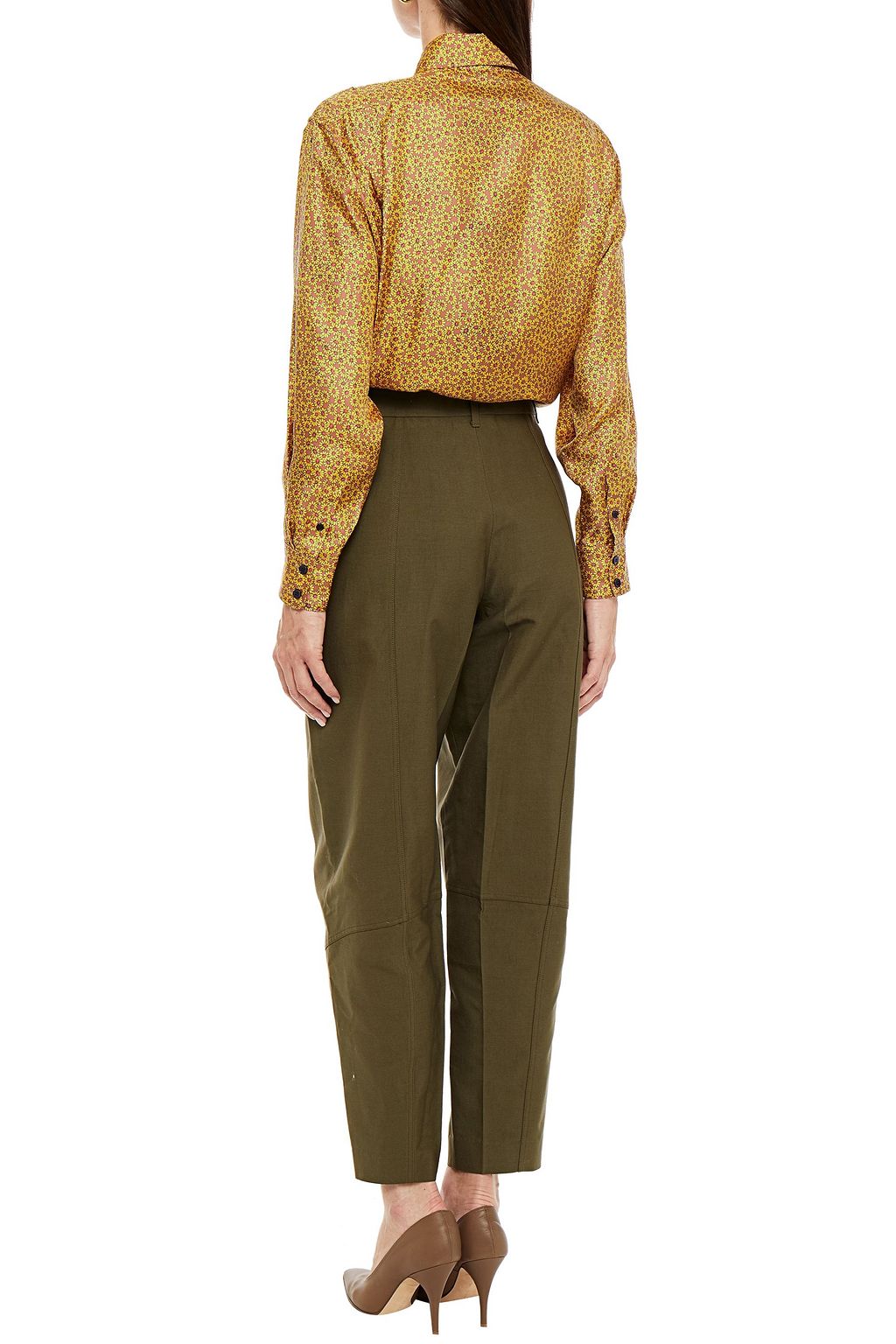VICTORIA BECKHAM Floral-print twill shirt