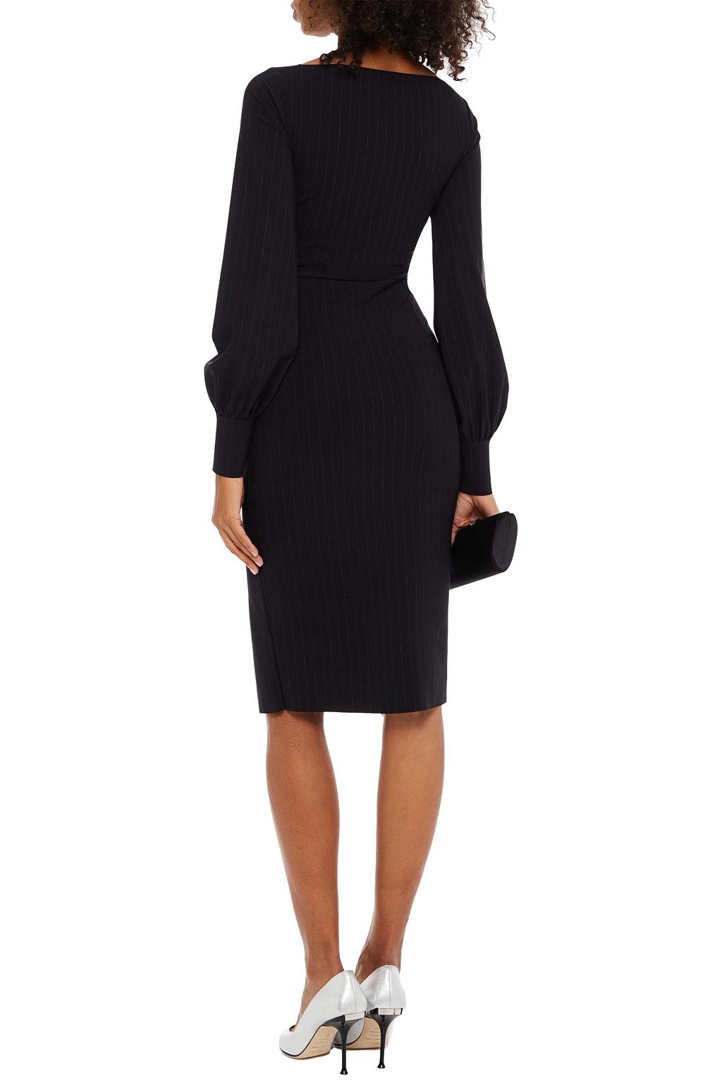 CHIARA BONI LA PETITE ROBE Iza stretch jersey-paneled glittered scuba dress