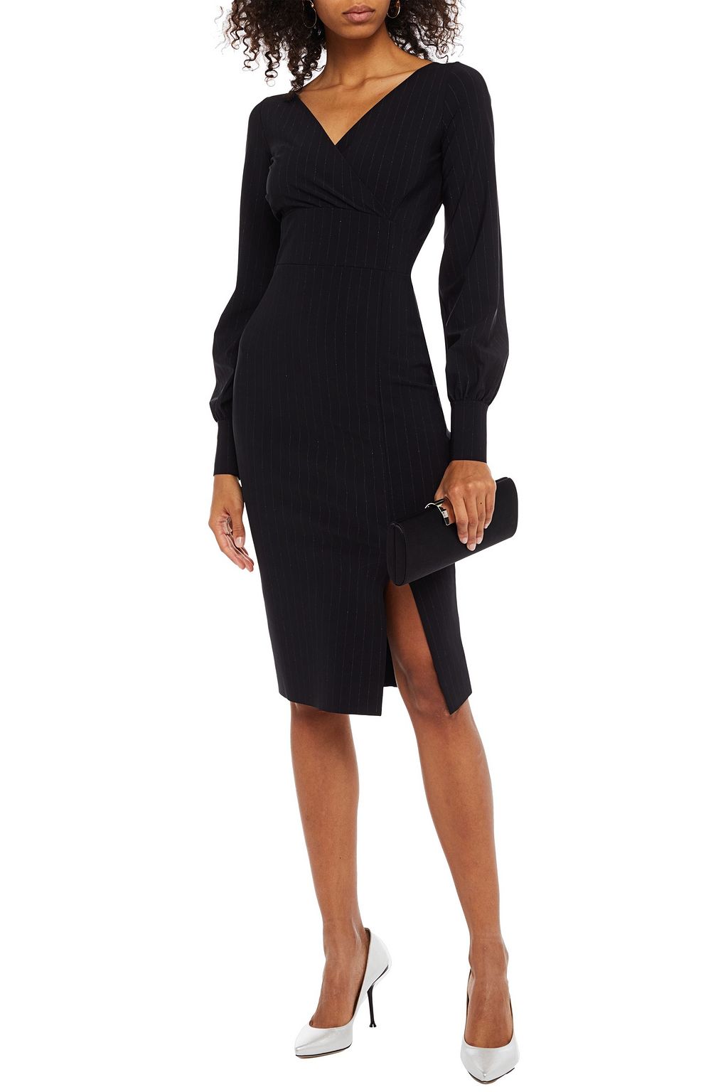 CHIARA BONI LA PETITE ROBE Iza stretch jersey-paneled glittered scuba dress