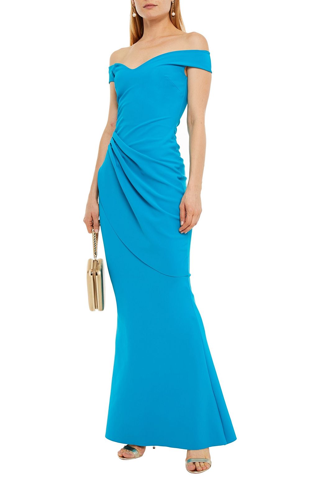 CHIARA BONI LA PETITE ROBE Chiku pleated scuba gown