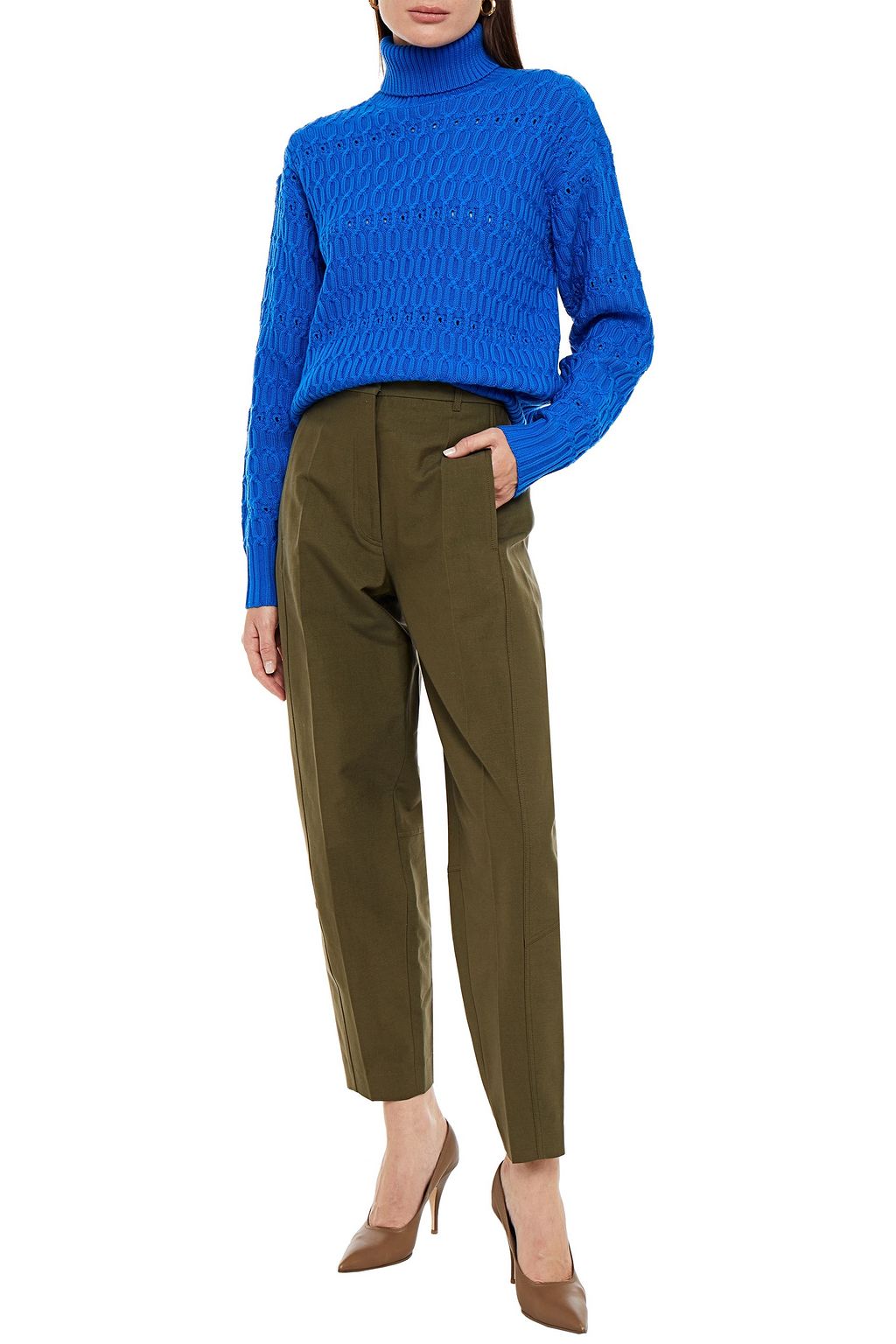 VICTORIA BECKHAM Cotton-blend canvas tapered pants