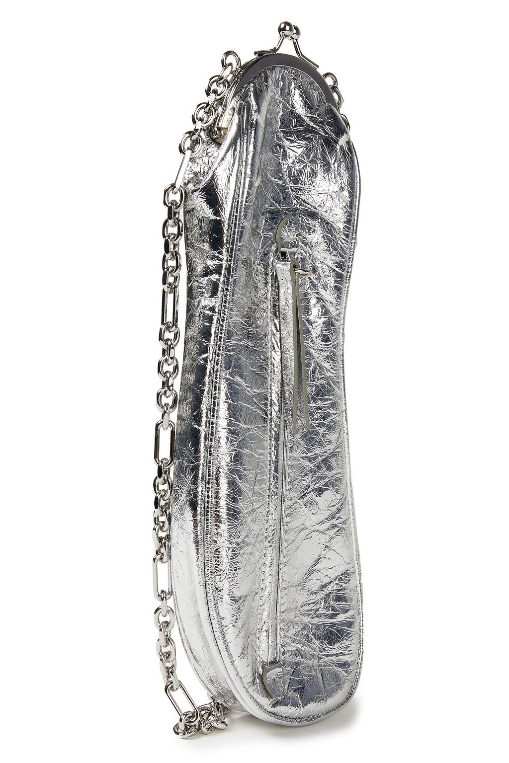 MAISON MARGIELA Tabi Crossbody Bag aus Craquelé-Leder mit Metallic-Effekt