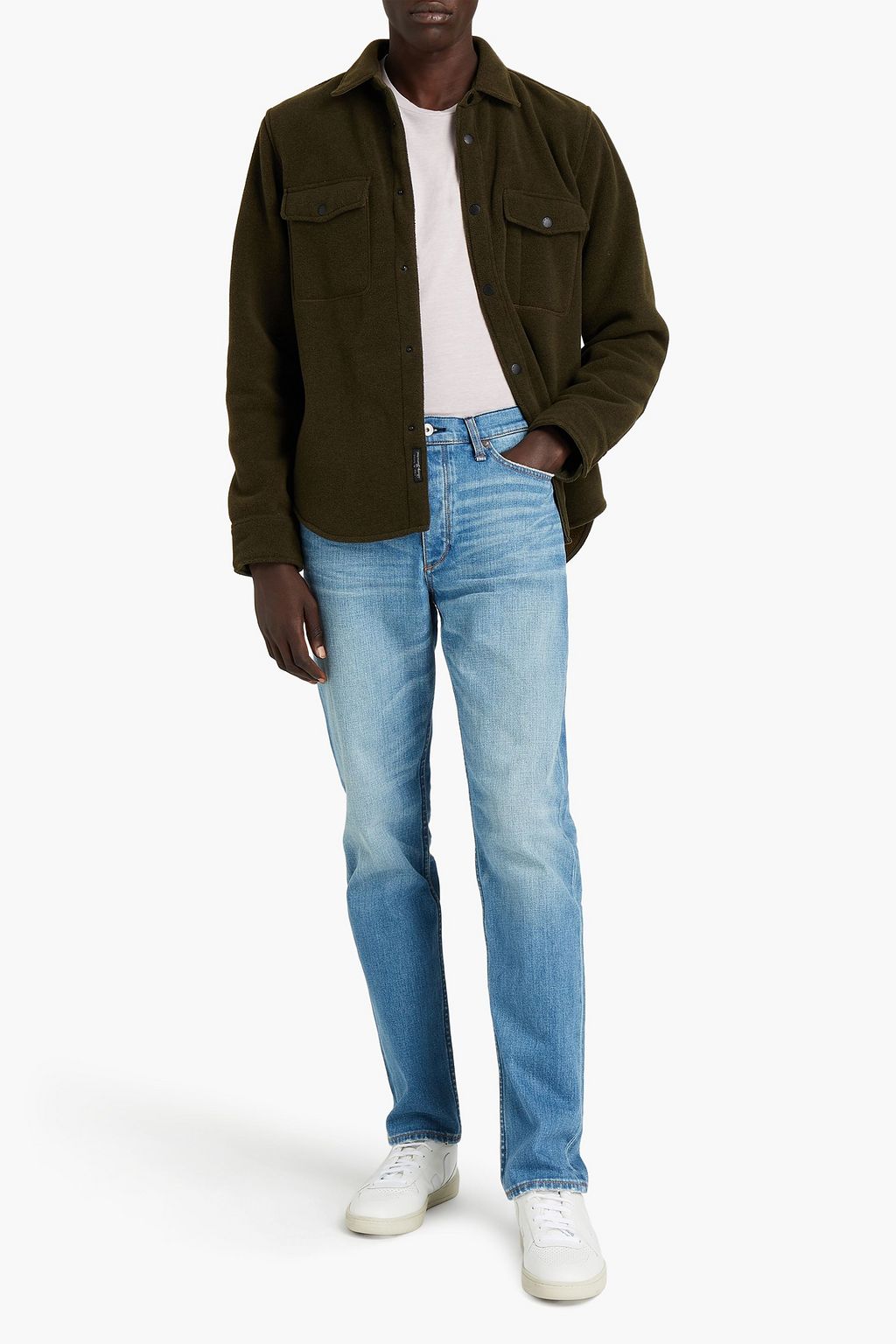 RAG & BONE Slim-fit whiskered denim jeans