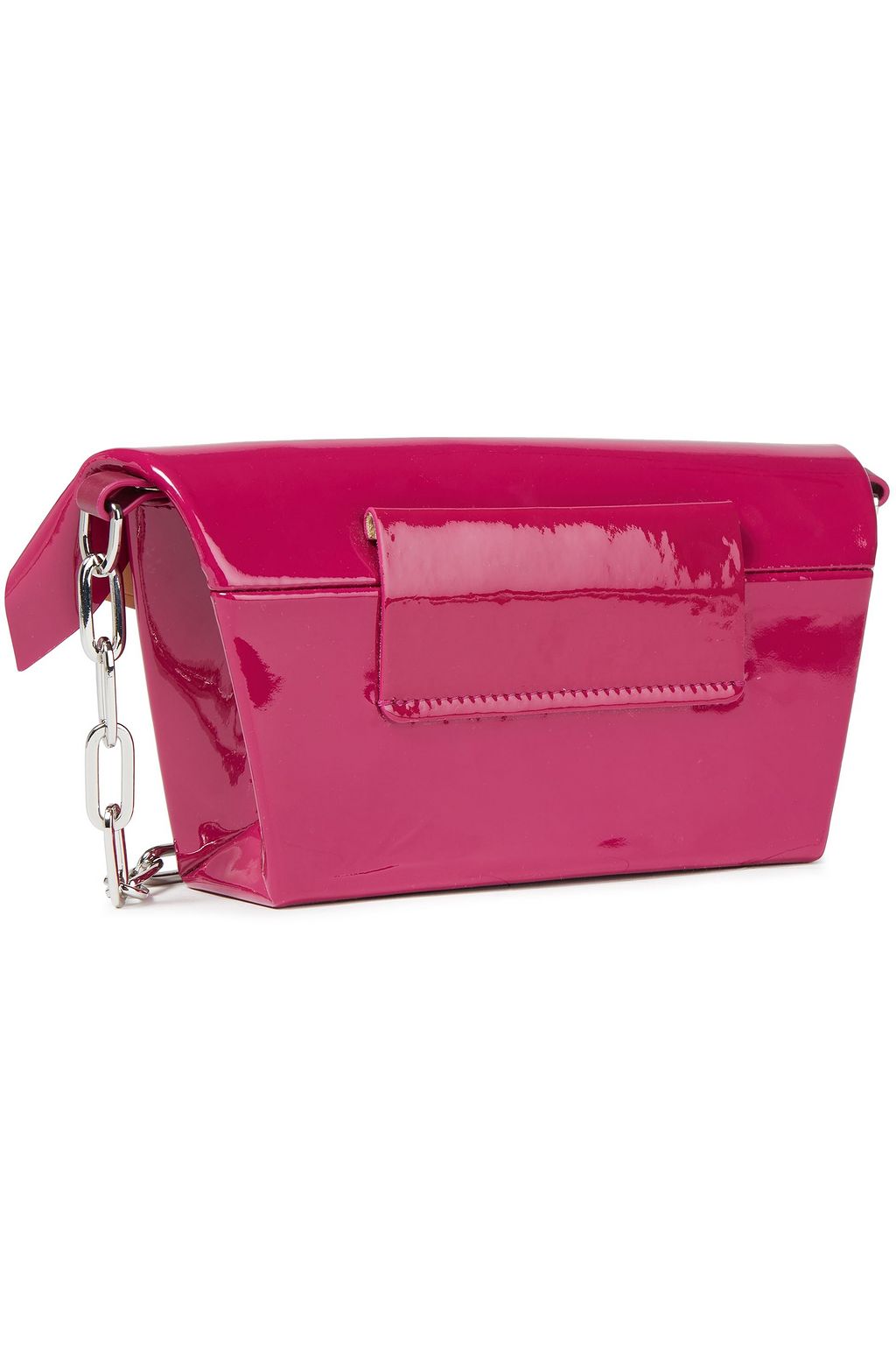 MAISON MARGIELA Clutch aus Lackleder mit Applikationen