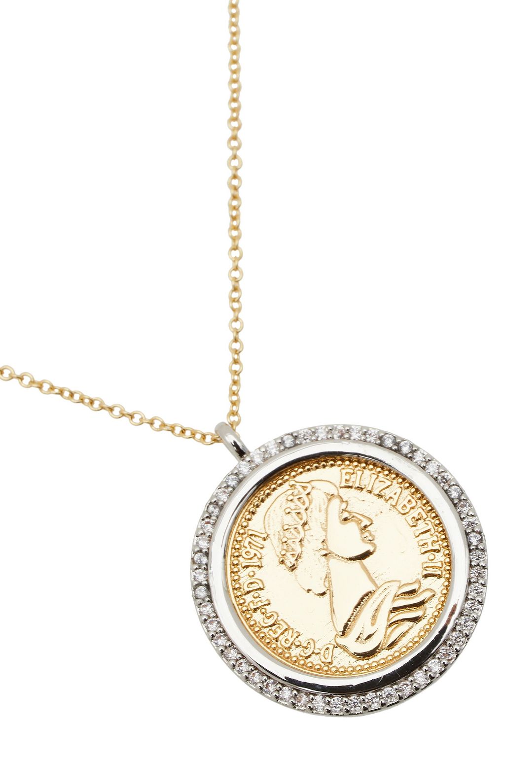 SHASHI 18-karat gold-plated crystal necklace