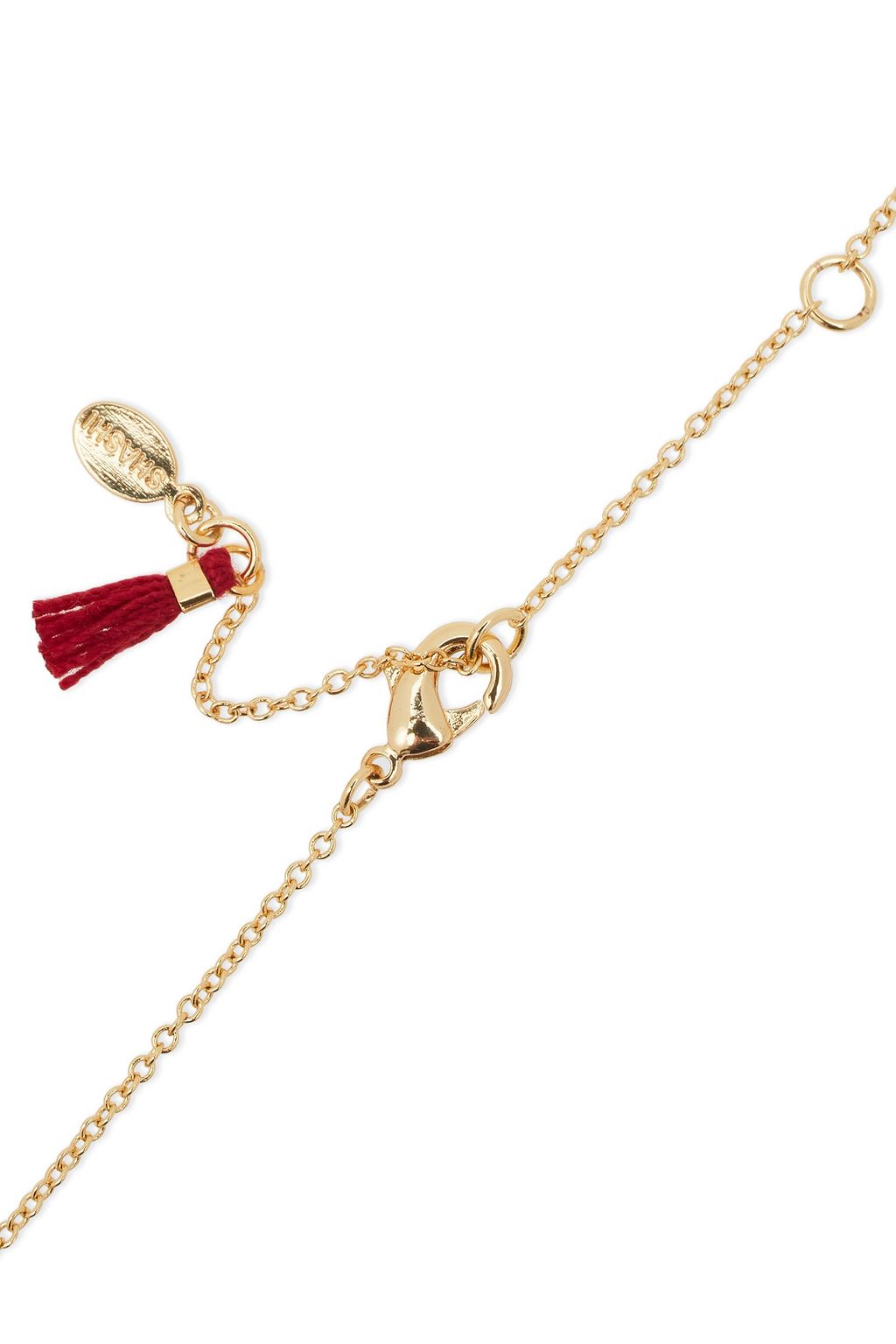 SHASHI 18-karat gold-plated crystal necklace