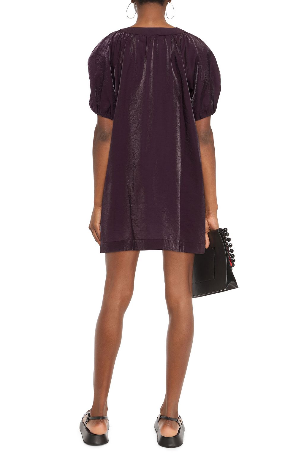 BAUM UND PFERDGARTEN Alleeah gathered shantung mini dress