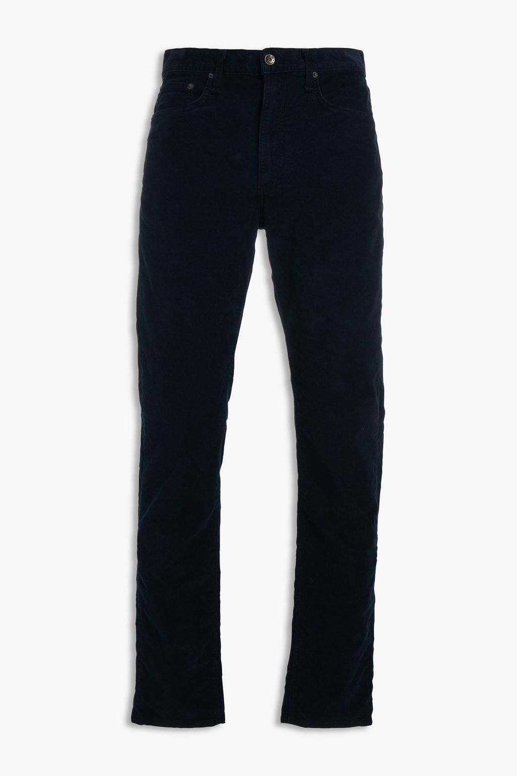 Navy Slim-fit cotton-blend corduroy 