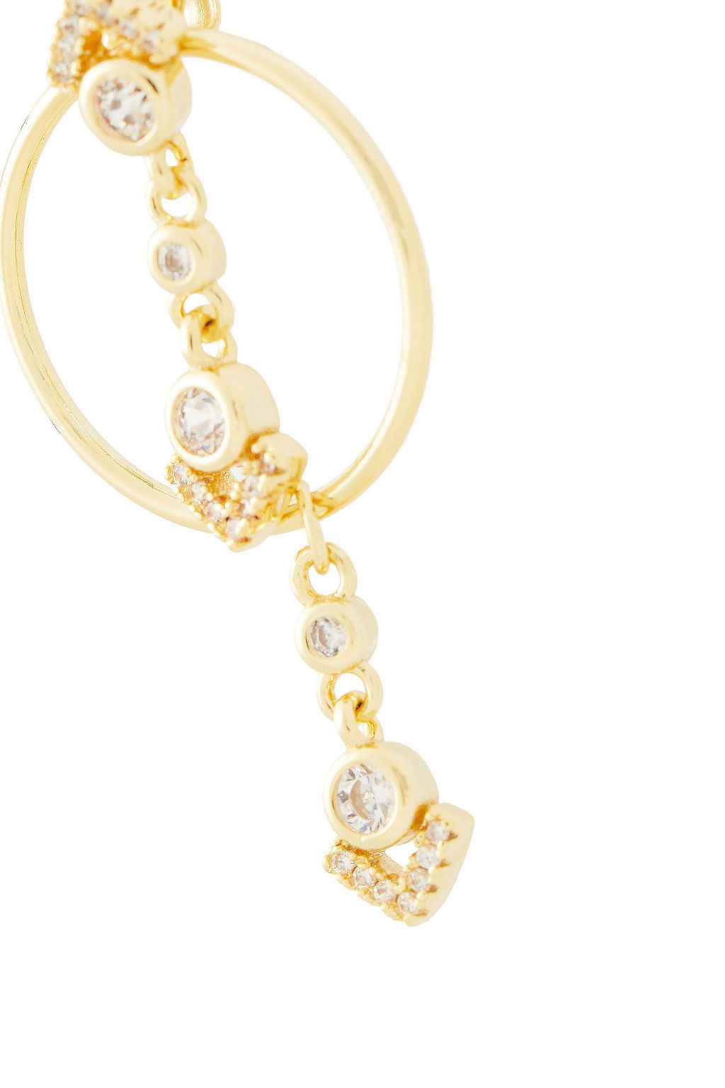 SHASHI 18-karat gold vermeil crystal earrings