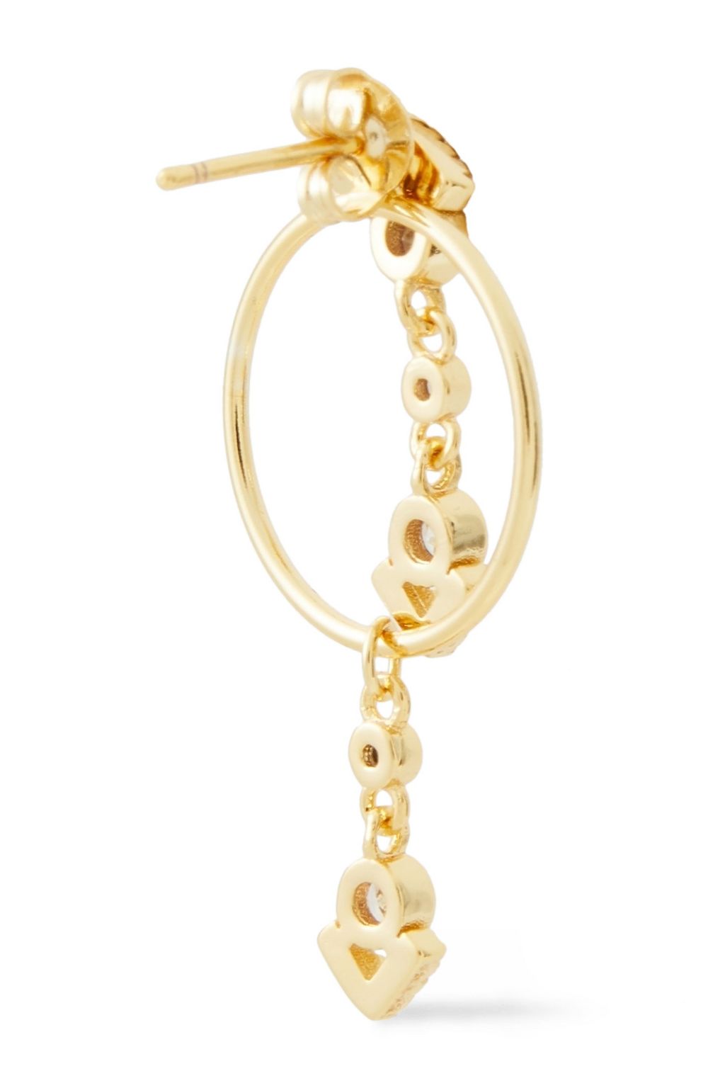 SHASHI 18-karat gold vermeil crystal earrings
