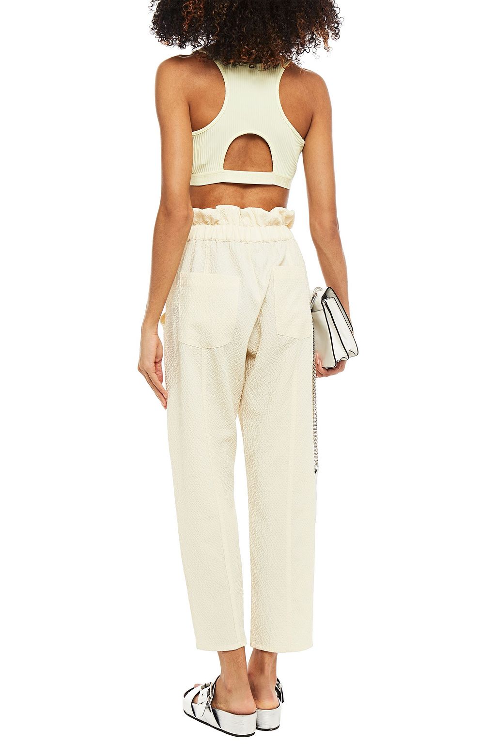 BAUM UND PFERDGARTEN Neela hammered-crepe straight-leg pants