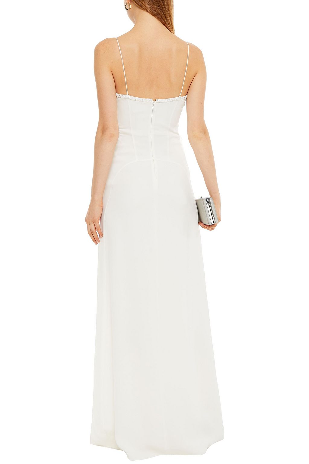PUCCI Embellished stretch-crepe maxi slip dress
