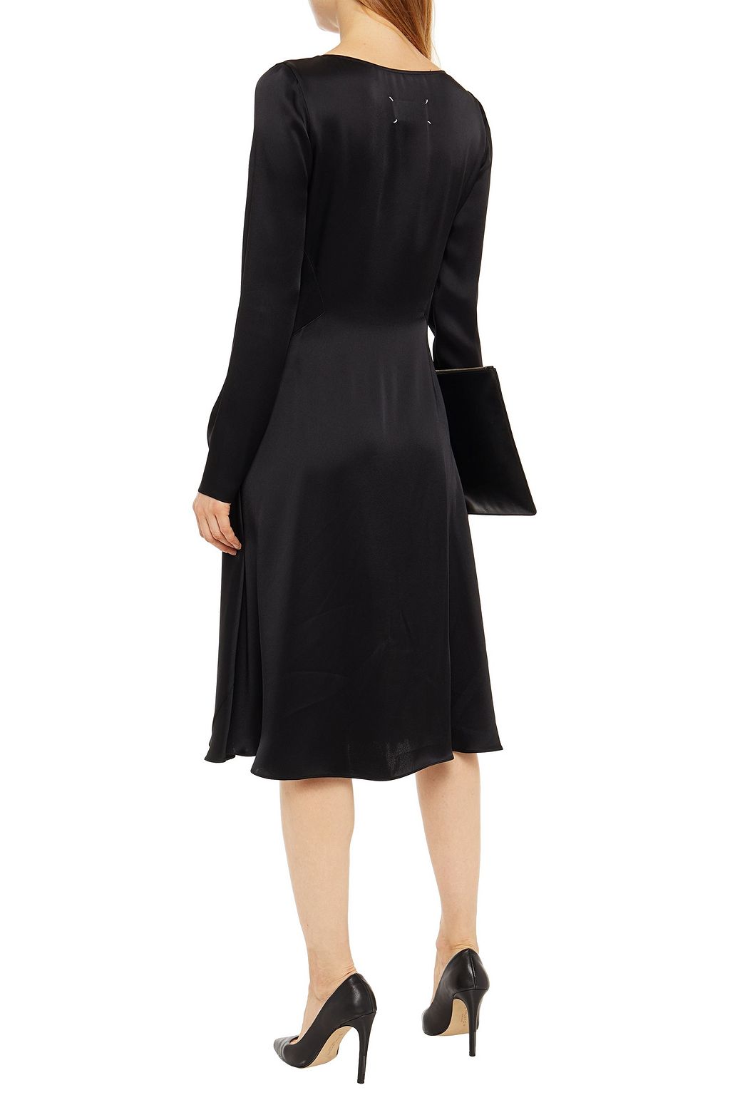 MAISON MARGIELA Flared satin midi dress
