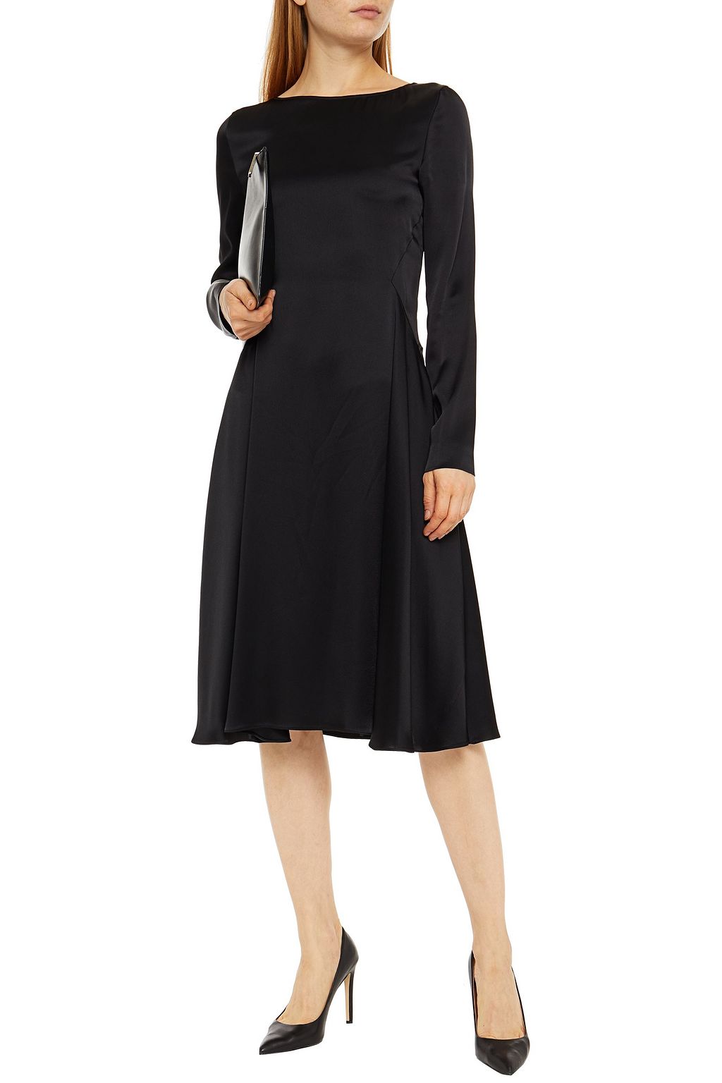 MAISON MARGIELA Flared satin midi dress