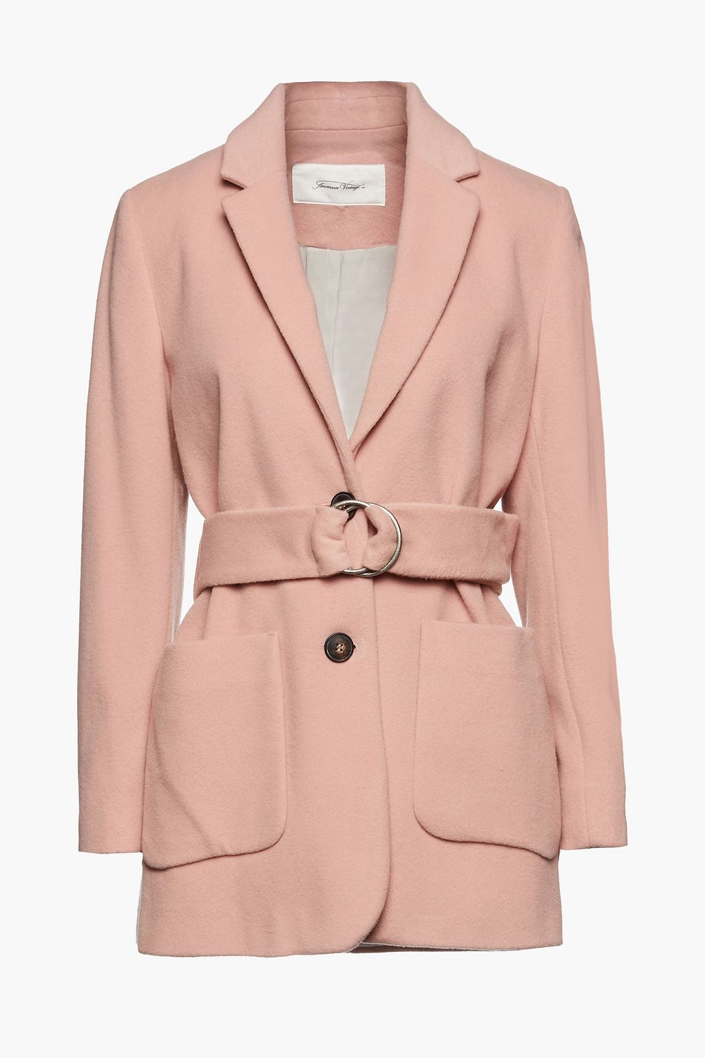 pink felt coat