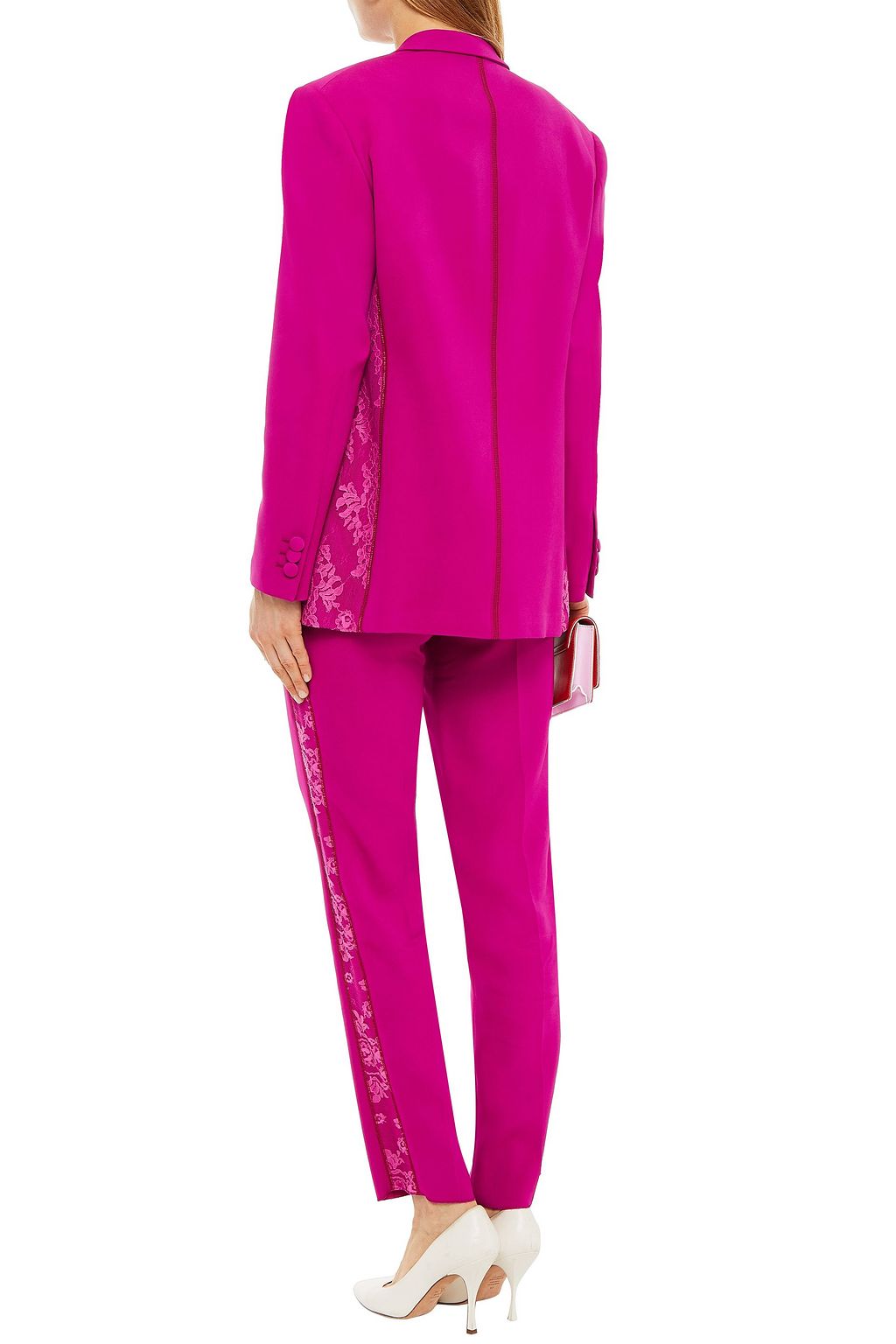 KOCHÉ X PUCCI Lace-trimmed crepe blazer
