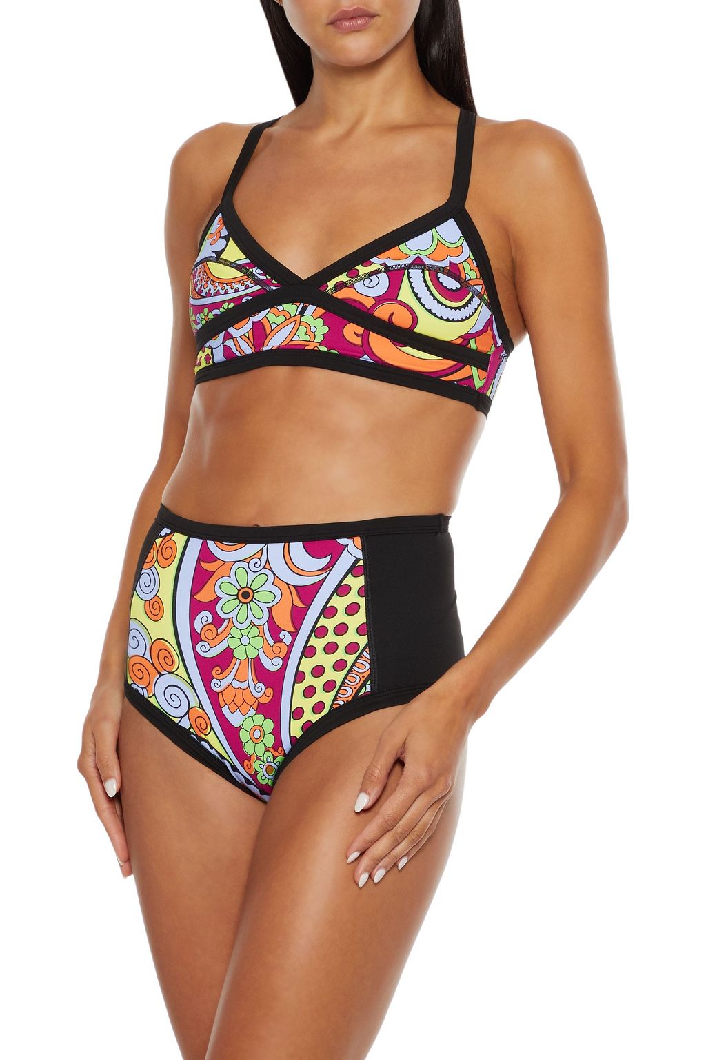 ETRO Printed high-rise bikini