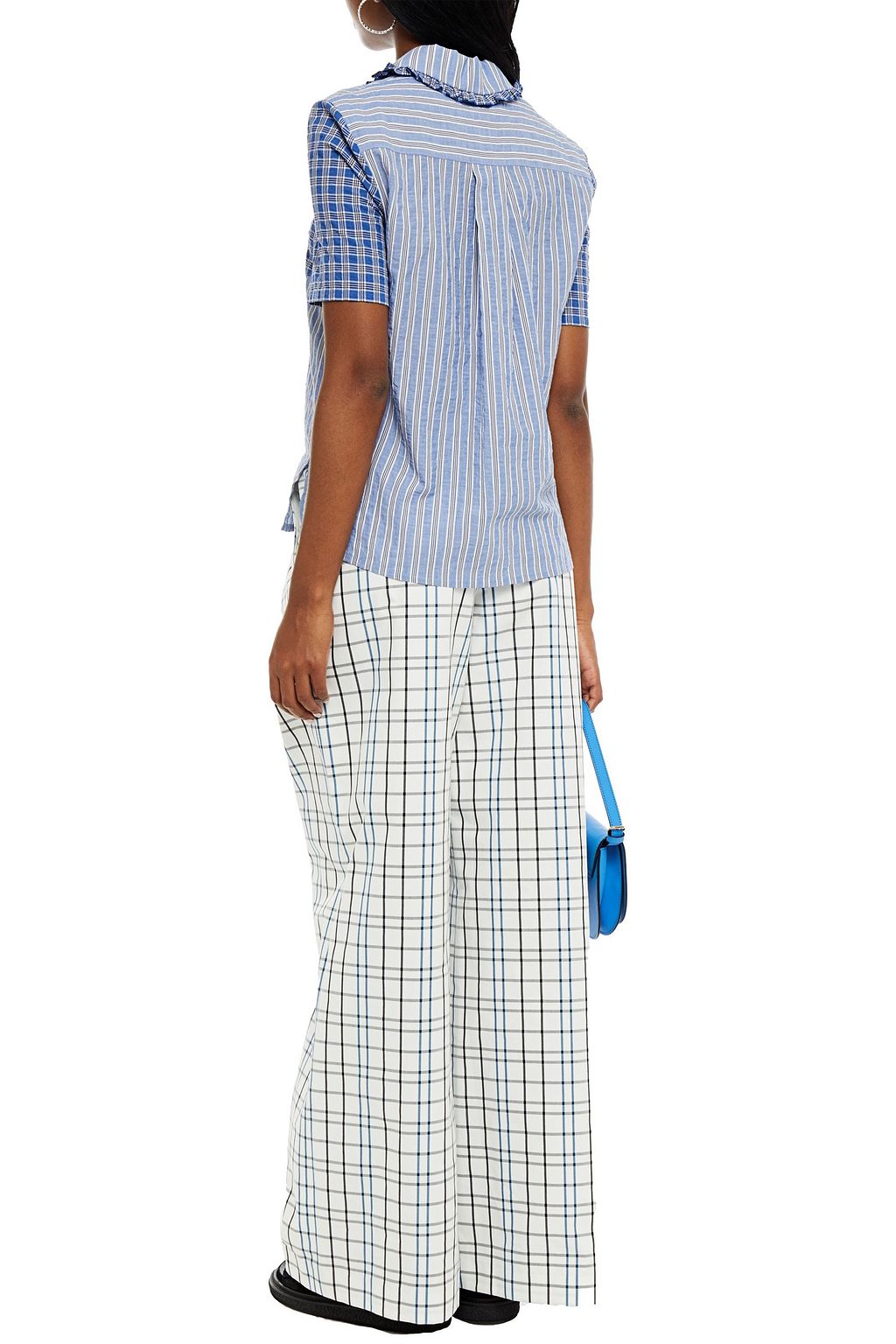 BAUM UND PFERDGARTEN Mizzi paneled printed cotton-blend poplin shirt