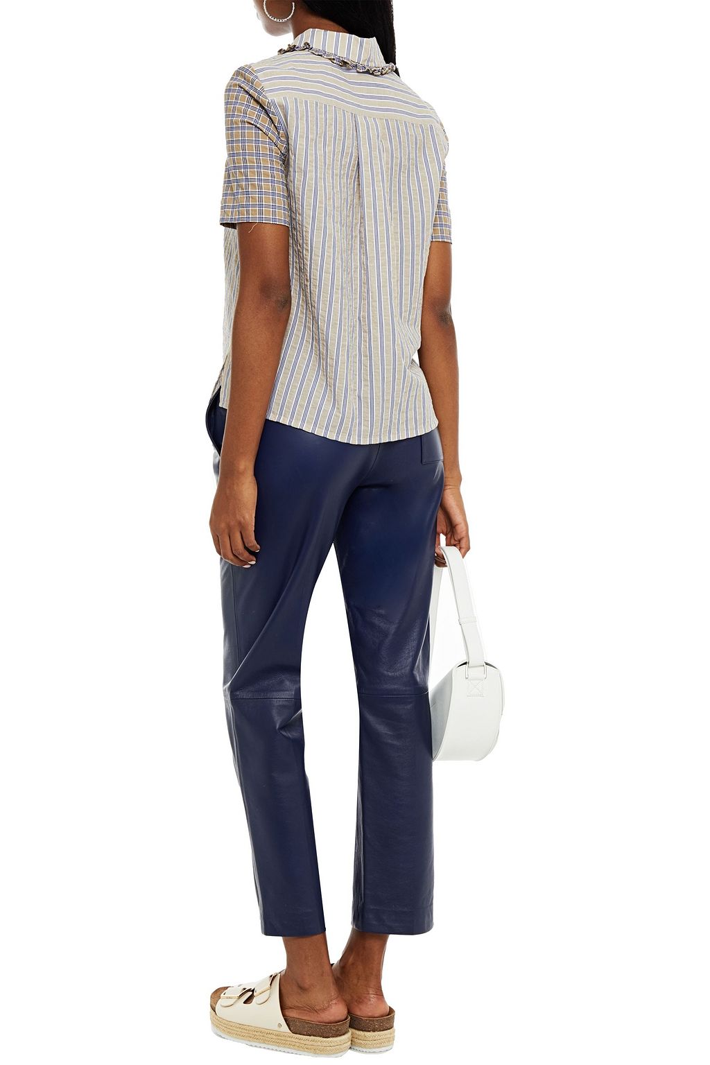 BAUM UND PFERDGARTEN Mizzi paneled printed cotton-blend poplin shirt