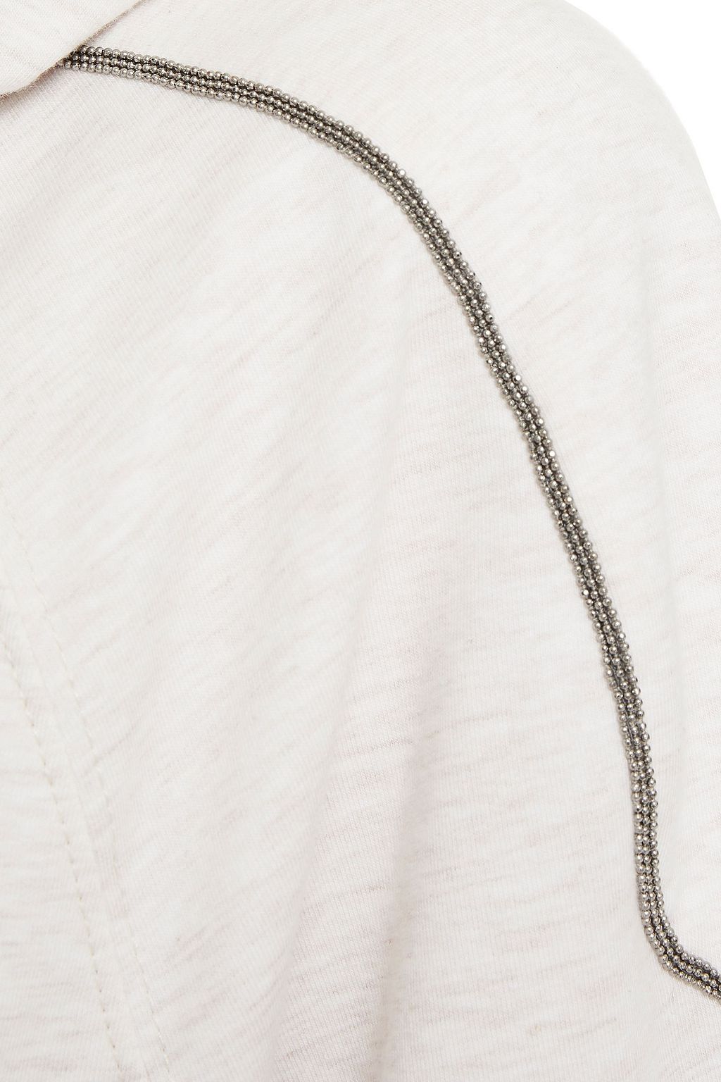 BRUNELLO CUCINELLI Bead-embellished French cotton-blend terry hoodie